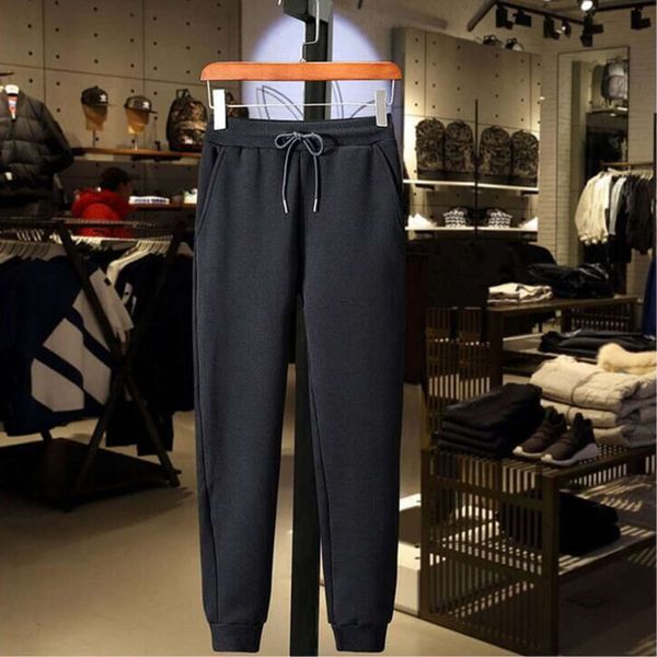 autumn and winter cotton men's casual youth sports leggings harlem pants, Black